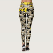 Leggings Scène de crime, mettant en garde drôle de design. (Dos)