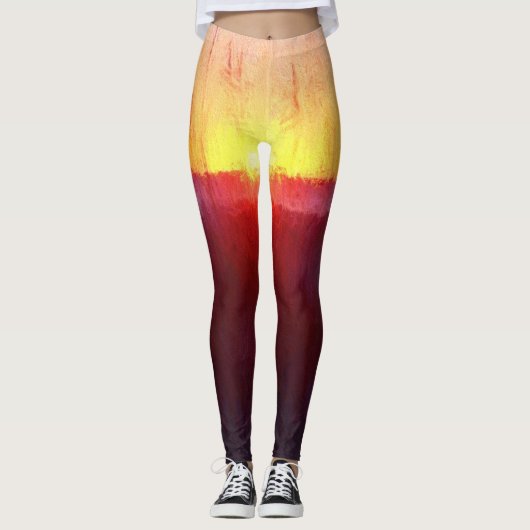 Leggings Scène de la plage de Floride (Devant)