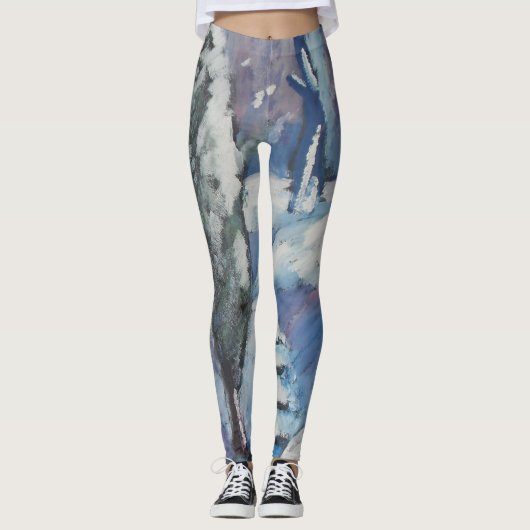 Leggings Scène de neige (Devant)