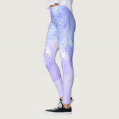 Leggings Scène de neige avec ornements et teinte bleue Neig (Gauche)