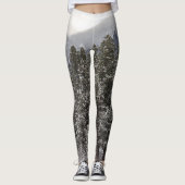Leggings Scène de neige d'hiver de forêt (Devant)