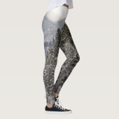 Leggings Scène de neige d'hiver de forêt (Droite)