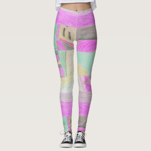 Leggings Scène embrouillée Légendes magenta