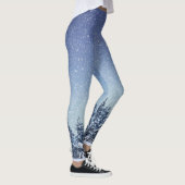 Leggings Scène gelée de forêt d'hiver de neige (Droite)