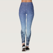 Leggings Scène gelée de forêt d'hiver de neige (Dos)