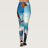 Leggings Scènes de plage surréalistes (Dos)