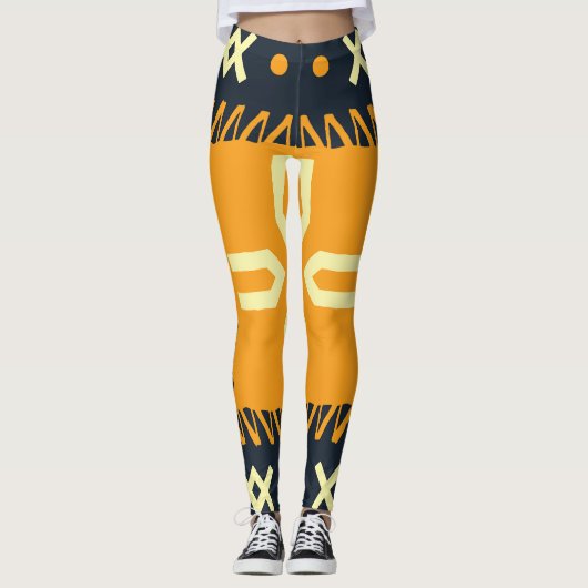 Leggings Schawl Design : Carré indien Batik. (Devant)