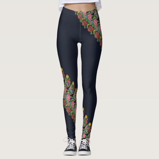 Leggings Schéma floral hongrois (Devant)