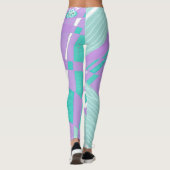 Leggings Schintz de Bohême Illustration Lilac Spearmint Bla (Dos)