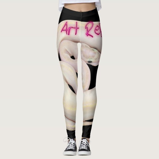 Leggings schitterend bal Python-slangenreet zwart (Voorkant)