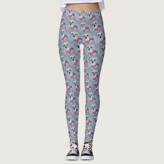 LEGGINGS SCHNAUSER GRIS EN ARGENT DOUX (Devant)