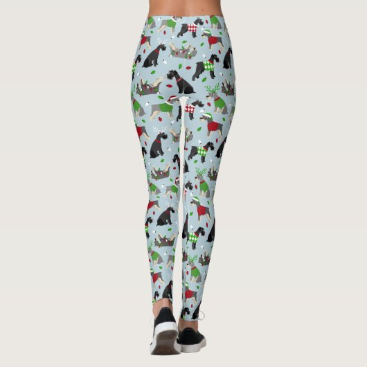 Leggings Schnauzer de Noël (Dos)