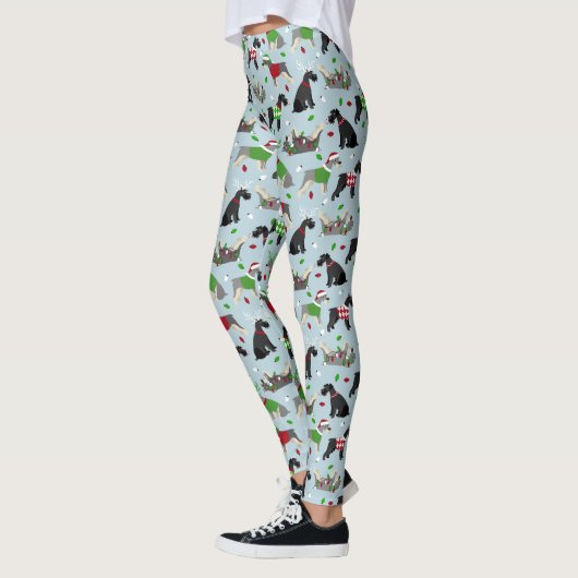 Leggings Schnauzer de Noël (Gauche)