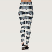 Leggings Schnauzer miniature neige de Noël hiver (Dos)