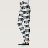 Leggings Schnauzer miniature neige de Noël hiver (Gauche)