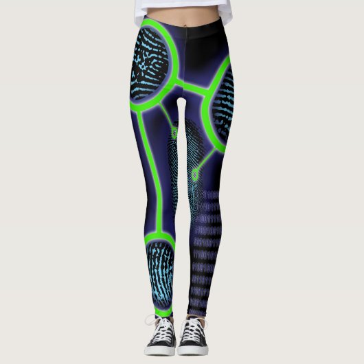 Leggings Science de l'identification des empreintes digital (Devant)