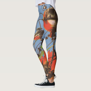 Leggings Science-fiction vintage HG Wells La Guerre des mon