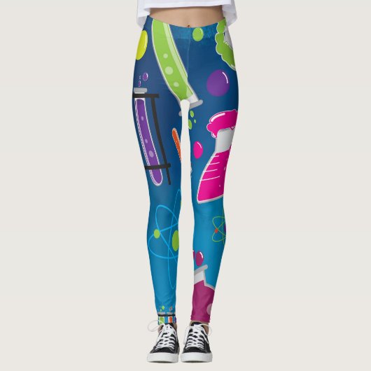 Leggings Scientifique Fou Coloré Science Funky Lumineux (Devant)