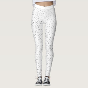 Leggings Scintillant sensible blanc de petites étoiles