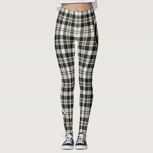 Leggings Scotstee Clan Scott Black White Ancienne Crest (Devant)