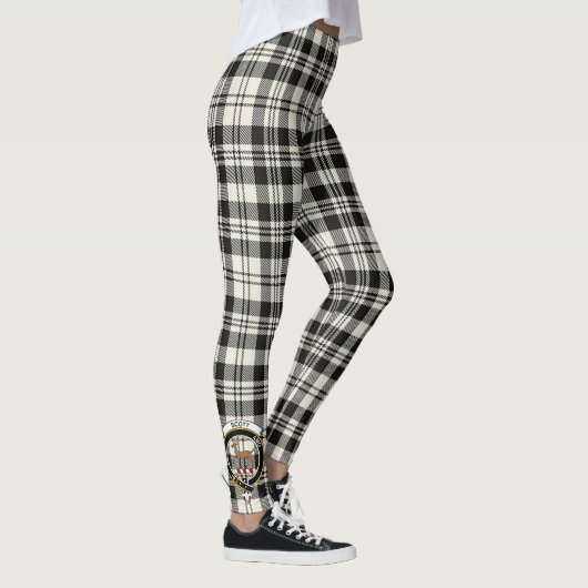 Leggings Scotstee Clan Scott Black White Ancienne Crest (Droite)