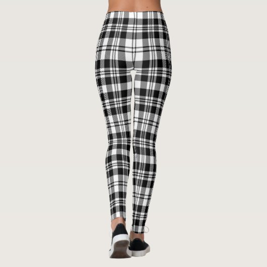 Leggings Scotstee Clan Scott Black White Modern Tartan (Dos)