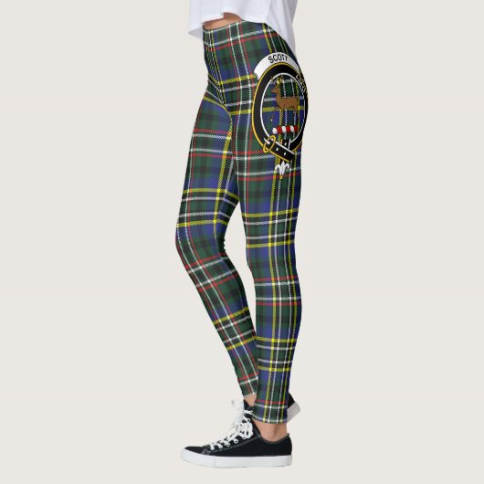 Leggings Scotstee Clan Scott Green Crest Tartan (Gauche)