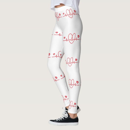 Leggings Scribbles Heartbeat (Gauche)