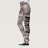 Leggings script rustique chic FARM LIFE sur bois de barnwoo (Gauche)