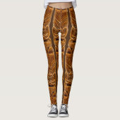 Leggings Sculpture Gold Tiki Thunder_Cove  (Devant)