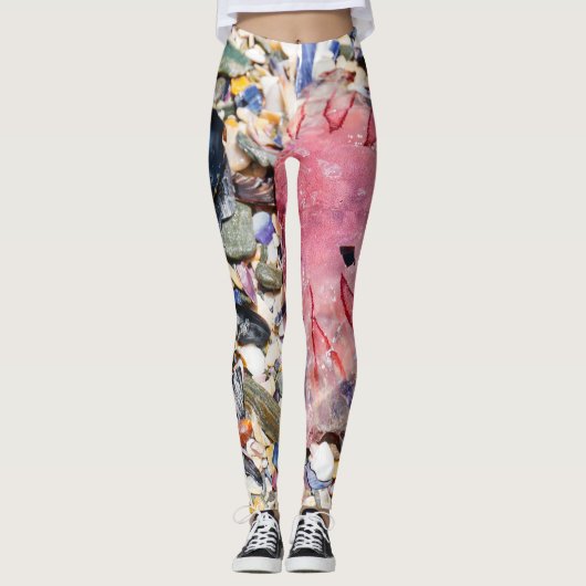 Leggings Sea Shells Jellyfish Ocean Beach Vue (Devant)