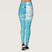Leggings Seagulles Volant Sky Ocean Thème de mer (Dos)