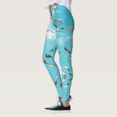 Leggings Seagulles Volant Sky Ocean Thème de mer (Gauche)