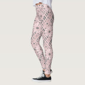 Leggings Seamless abstract moderne checkered plaid floral p (Gauche)