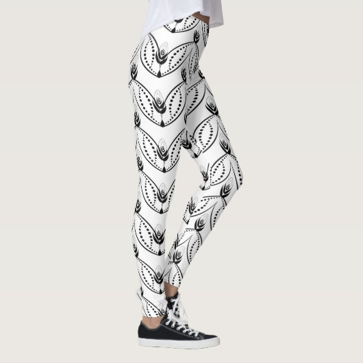 Leggings Seamless Black and White Pattern (Droite)