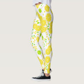 Leggings Seamless bright lemon slices candy lollipops (Gauche)