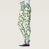 Leggings Seamless floral pattern on beige background (Gauche)