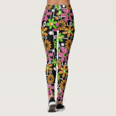 Leggings Seamless mignon enfants design floral amusant dess (Dos)