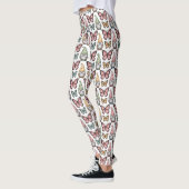 Leggings Seamless Pattern with Gnomes and Butterflies (Gauche)
