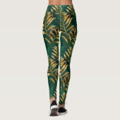 Leggings Seamless pattern with golden ferns (Dos)