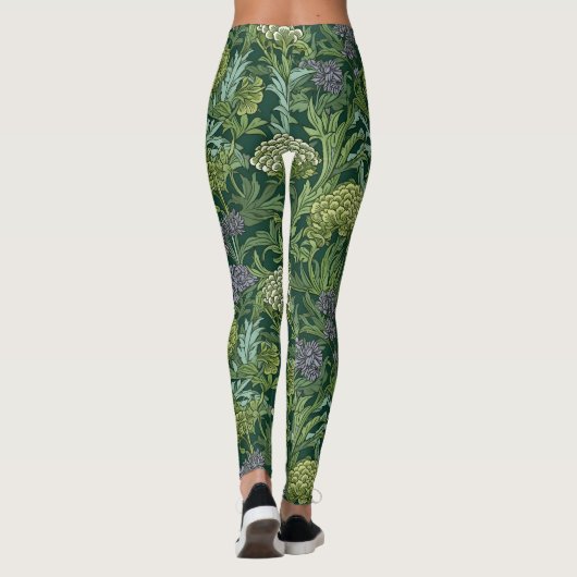 Leggings Seamless William Morris style floral pattern (Dos)