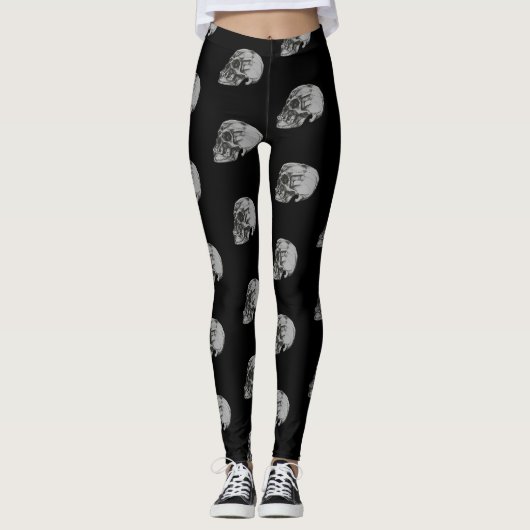 Leggings Séance de crâne pour Halloween (Devant)