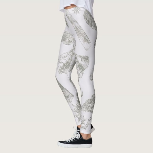 Leggings Seashell Soft Antique Art Beach Shops (Gauche)