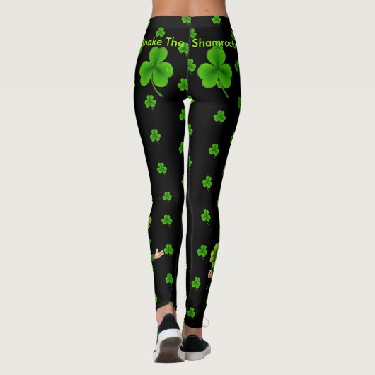 Leggings Secouer Les Légendes Shamrocks de la Saint Patrick (Dos)