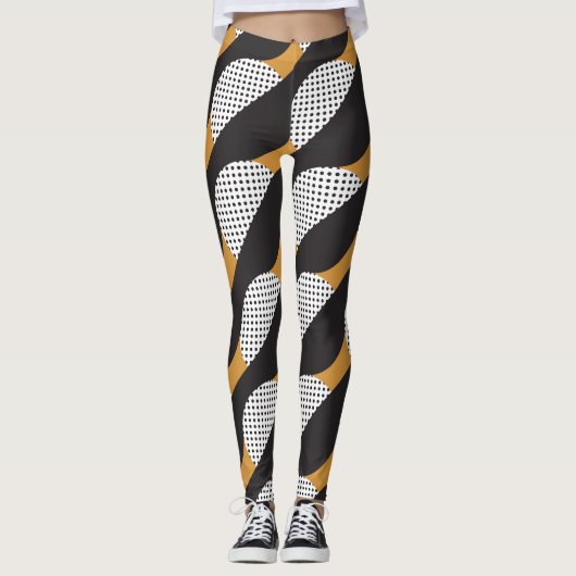 Leggings Semicules et points, motif géométrique. (Devant)
