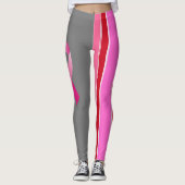 Leggings Sensibilisation au cancer du sein Ruban à bande ro (Devant)