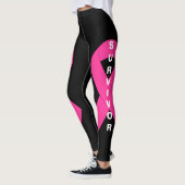 Leggings Sensibilisation au cancer du sein Survivant au rub (Gauche)