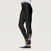 Leggings Sensibilisation au cancer du sein Survivant rose R (Gauche)