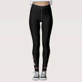 Leggings Sensibilisation au cancer du sein Survivant rose R (Devant)