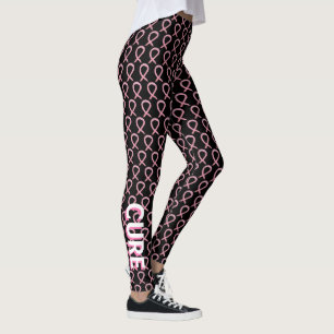 Leggings Sensibilisation rose Ruban Jambes du cancer du sei